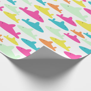 Papel De Presente Padrão de Tubarão para Crianças