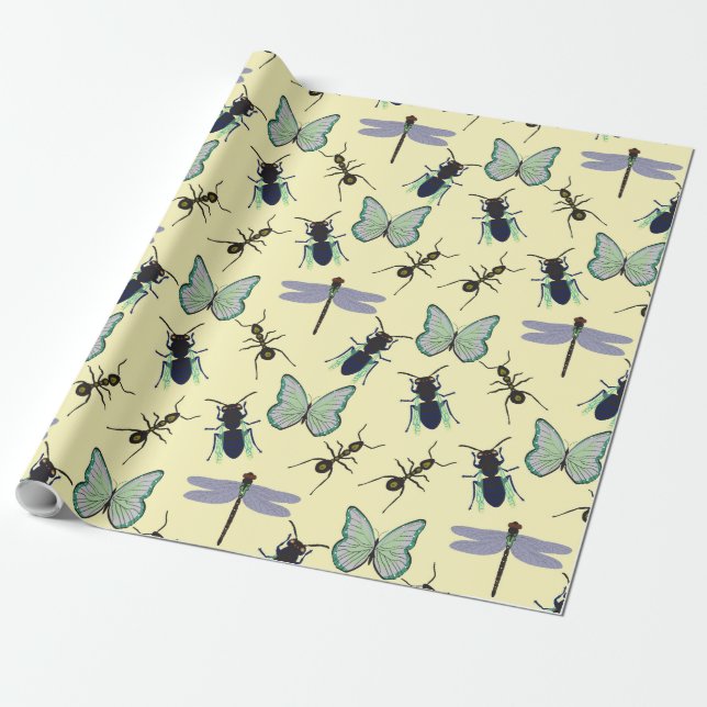Papel De Presente Padrão de Verão (Desenrolado)
