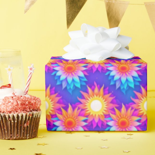 Papel De Presente Padrão de verão vibrante (Festa de aniversário)