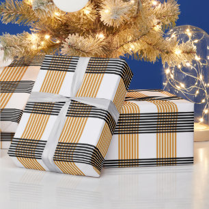 Papel De Presente Padrão de verificação de Xadrez castanha