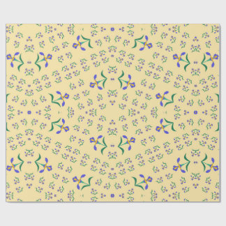 Papel De Presente padrão de vetor contínuo de flores design