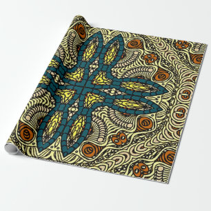 Papel De Presente Padrão de Vintage sem costura no estilo oriental F