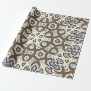 Papel De Presente Padrão de vintagem circular sem costura. Decoração