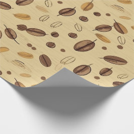 Papel De Presente Padrão de Vintagem Russo de Feijão-Café N.o 1