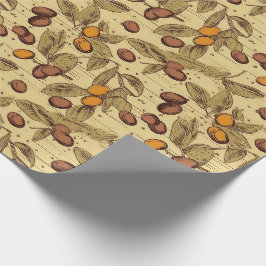 Papel De Presente Padrão de Vintagem Russo de Feijão n.o 3