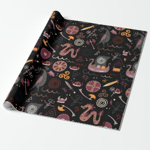 Papel De Presente Padrão de visualização sem costura design gráf