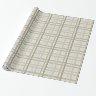 Papel De Presente Padrão de Xadrez do Tom da Terra