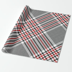 Papel De Presente Padrão de xadrez Glen. Alcatrão sem costura, pre