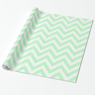 Papel De Presente Padrão de ZigZag do Chevron Branco da Casa da Moe