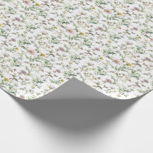 Padrão delicado de flores silvestres dos prados