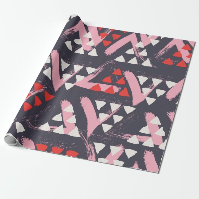 Papel De Presente padrão desenhado à mão (Desenrolado)
