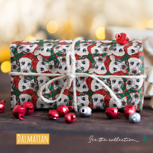 Papel De Presente Padrão Divertido de Natal com Dálmata