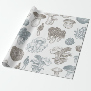 Papel De Presente Padrão do cogumelo