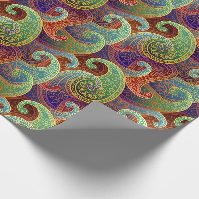 Papel De Presente Padrão do Eterno Bohemian Paisley (Ponta)