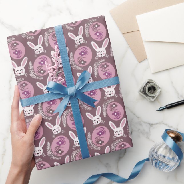 Papel De Presente Padrão do felz pascoa (Presentear)