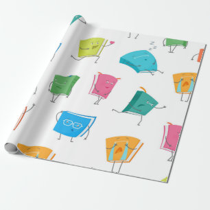 Papel De Presente Padrão do livro