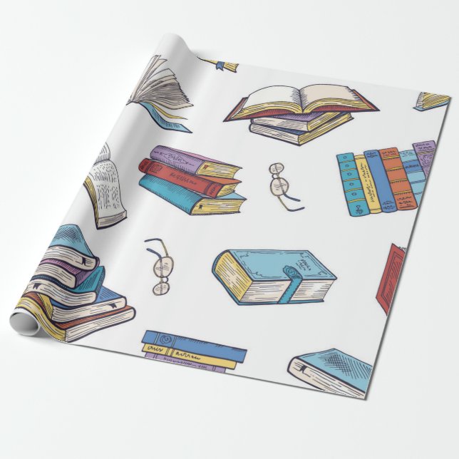 Papel De Presente Padrão do livro (Desenrolado)