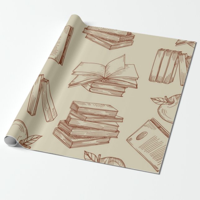 Papel De Presente Padrão do livro (Desenrolado)