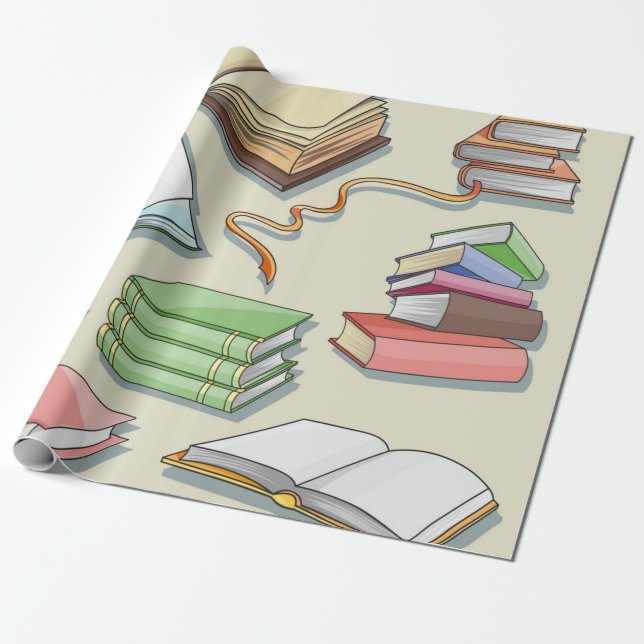 Papel De Presente Padrão do livro (Desenrolado)