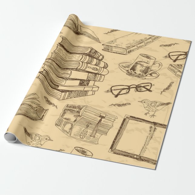 Papel De Presente Padrão do livro (Desenrolado)