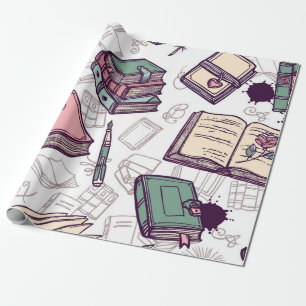 Papel De Presente Padrão do livro