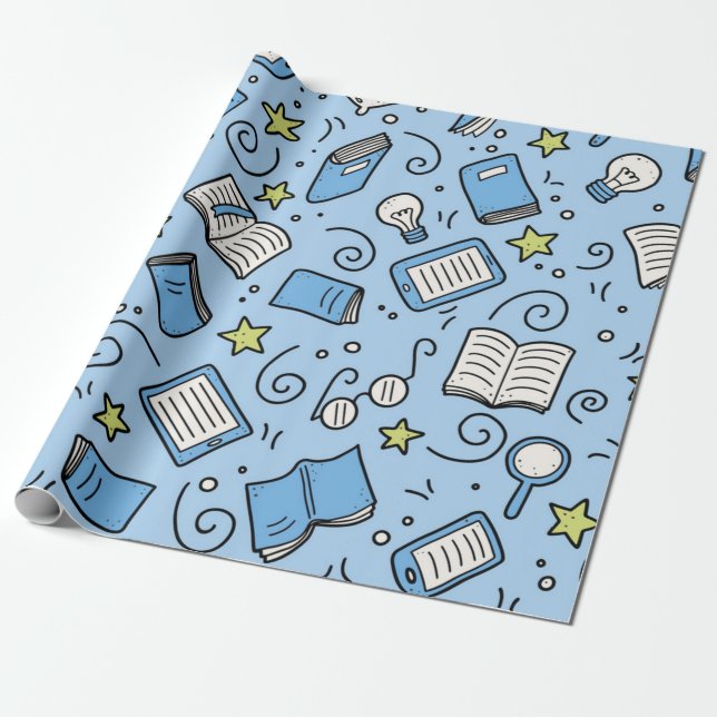 Papel De Presente Padrão do livro (Desenrolado)