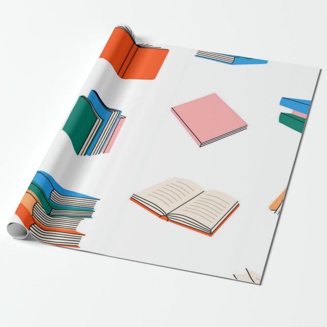 Papel De Presente Padrão do livro (Desenrolado)