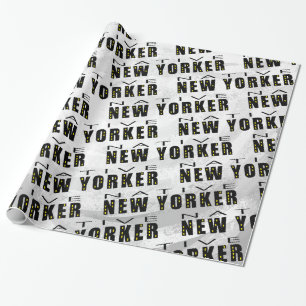 Papel De Presente Padrão do New Yorker nativo