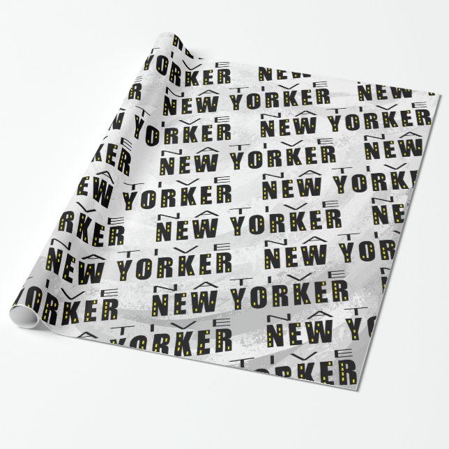 Papel De Presente Padrão do New Yorker nativo (Desenrolado)