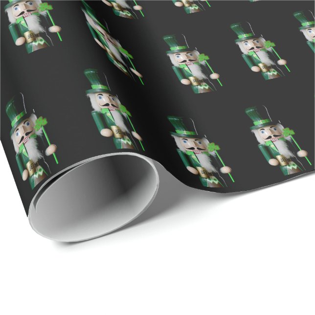 Papel De Presente Padrão do Quebra-Nozes Irlandês  (Ponta do rolo)