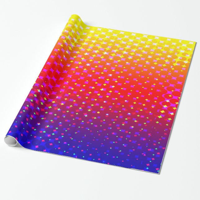 Papel De Presente Padrão do Rainbow Sparkle (Desenrolado)