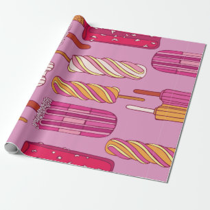 Papel De Presente Padrão do sorvete,ilustração.