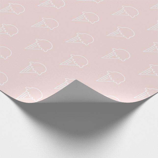 Papel De Presente Padrão do sorvete Rosa Moderno (Ponta)