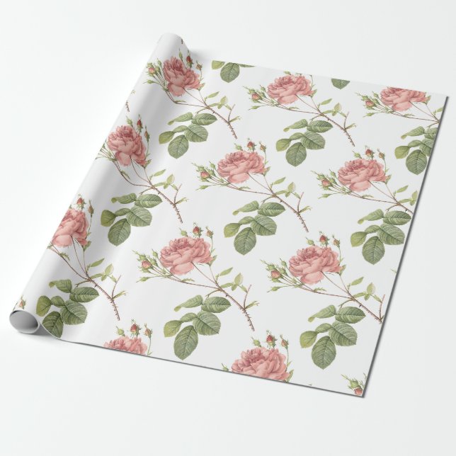 Papel De Presente Padrão do ventilador rosa (Desenrolado)