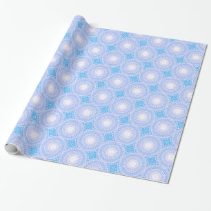 Papel De Presente Padrão dos círculos azuis do céu