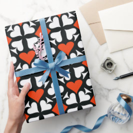 Papel De Presente Padrão dos símbolos de reprodução de vermelho, pre