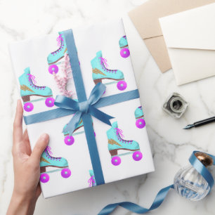 Papel De Presente Padrão dos Skates do cilindro do Groovy