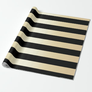 Papel De Presente Padrão Dourado e preto de distribuição de natal