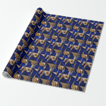 Padrão Elegante de Abstrato Azul e Dourado