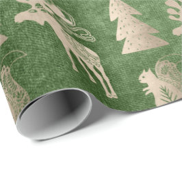 Papel De Presente Padrão elegante de ouro-rosa de-luz