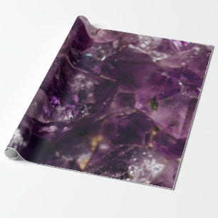 Papel De Presente Padrão Energético Purple Ametyst Crystal Quartz