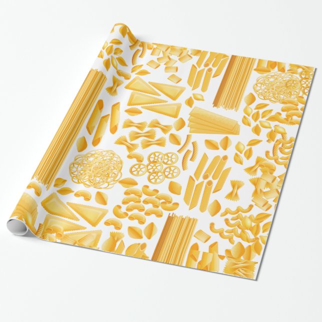Papel De Presente padrão engraçado de macarrão-impressão (Desenrolado)