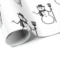 Padrão Engraçado Negro e Branco de Neve