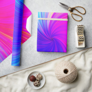 Papel De Presente Padrão Estético de Cores Vibrantes