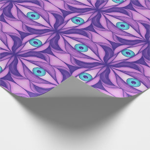 Papel De Presente Padrão estranho de olhos roxos