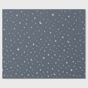 Papel De Presente Padrão Estrela Suave Estética