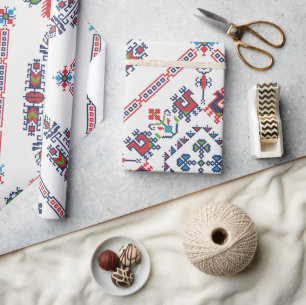 Papel De Presente Padrão Étnico Aztec