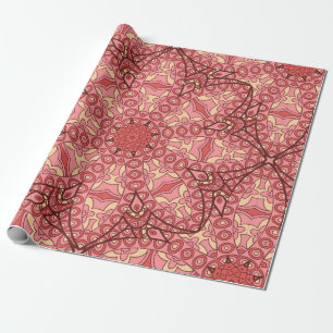Papel De Presente padrão étnico uniforme de abstrato flor mandala