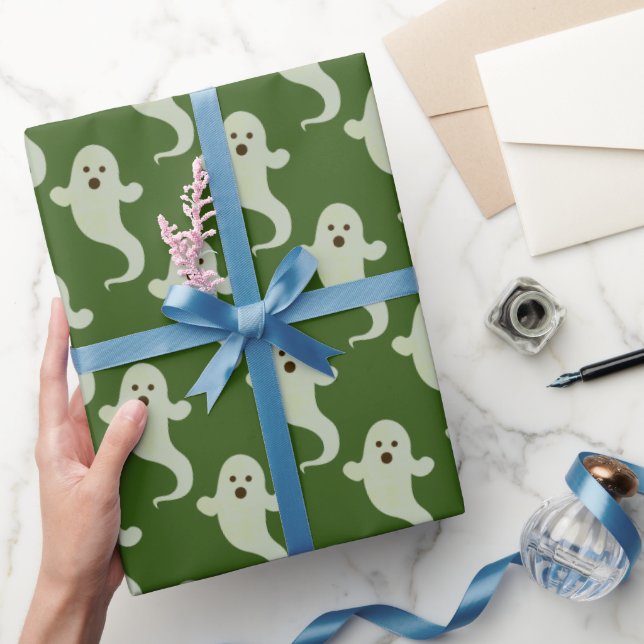 Papel De Presente Padrão Fantasma (Presentear)