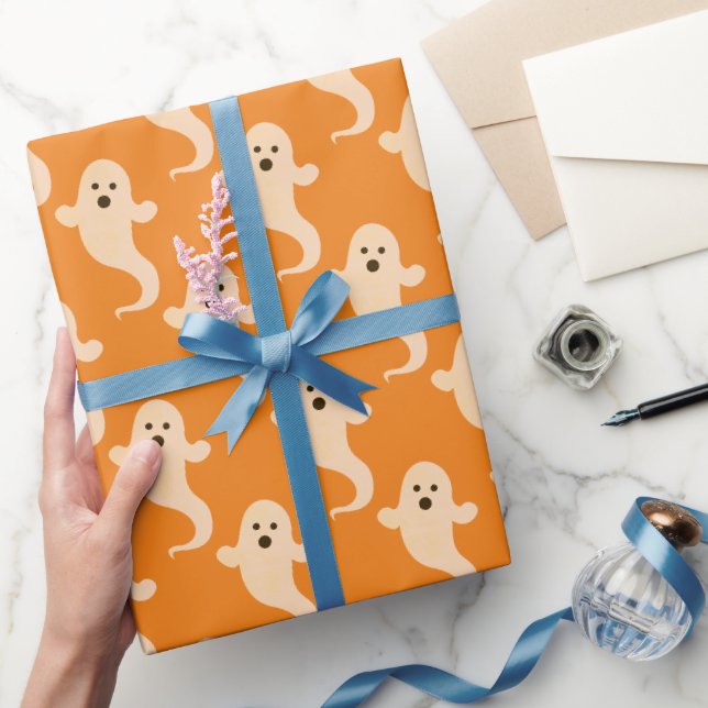 Papel De Presente Padrão Fantasma (Presentear)